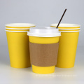 High quality eco friendly coffee pe coated single paper cup